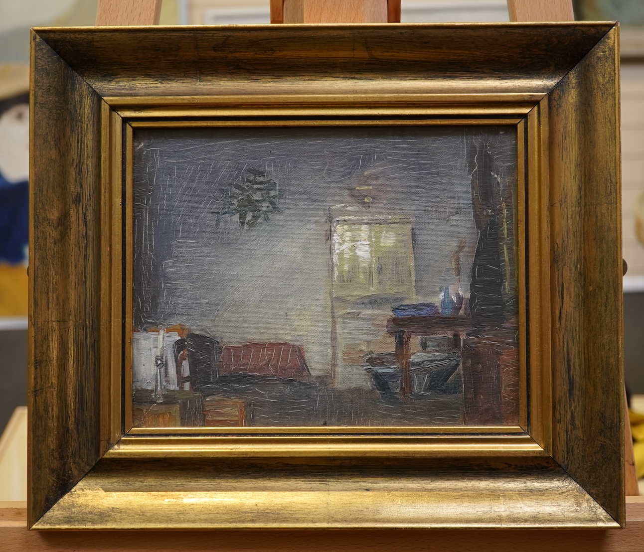 Baron László Mednyánszky, Hungarian (1852-1919), Interior scene